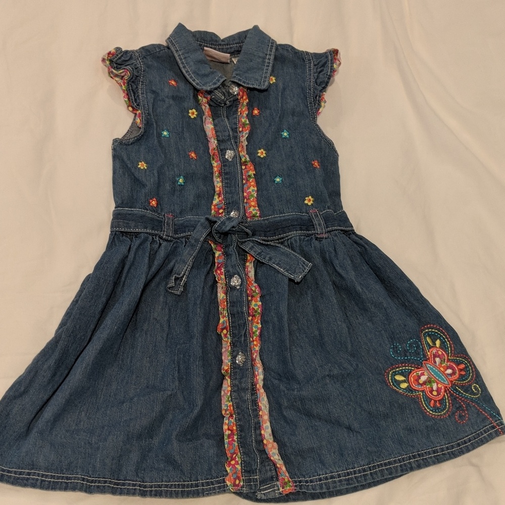 Denim dress girls size 6